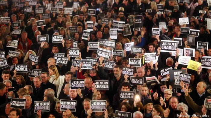 Frankreich Erster Jahrestag Charlie Hebdo Anschläge Je suis Charlie
