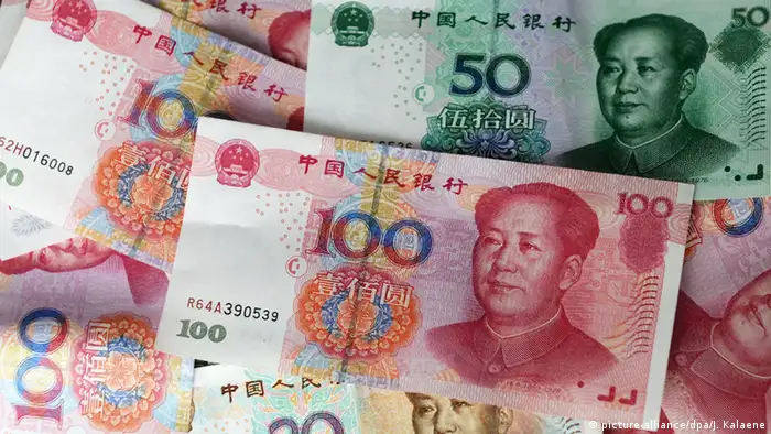 Verschiedene Yuan-Geldscheine