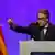 Catalan acting President Artur Mas gestures during a news conference