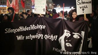 Women protest against sexual violence in Cologne