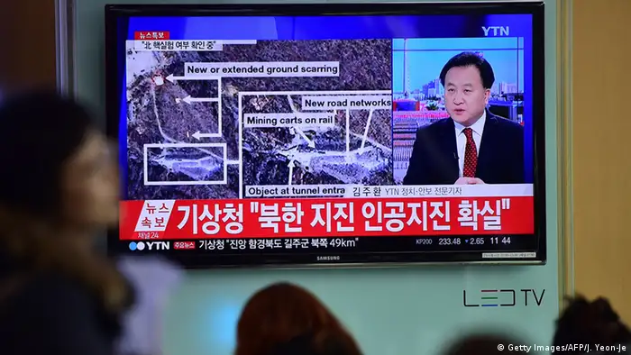 Nordkorea TV Berichterstattung Südkorea zu Atomtest