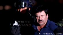 08.01.2016 *** Joaquin El Chapo Guzman is escorted by soldiers during a presentation at the hangar belonging to the office of the Attorney General in Mexico City, Mexico January 8, 2016. REUTERS/Edgard Garrido © Reuters/E. Garrido