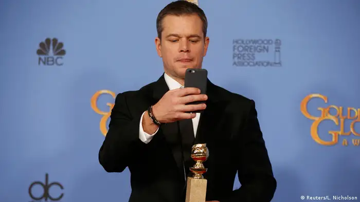 USA 73. Golden Globes Schauspieler Matt Damon in Beverly Hills