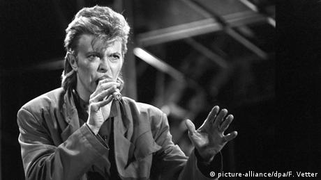 David Bowie performing in 1987