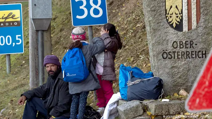 Österreich Flüchtlinge an der Grenze zu Deutschland