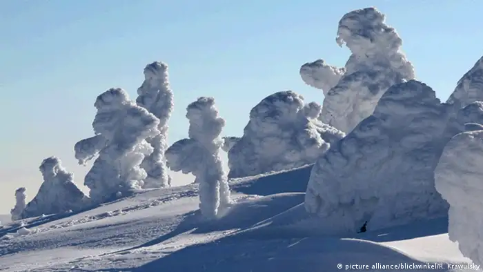Schneeskulpturen auf dem Brocken