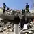 Das zerstörte Hauptquartier der Verkehrspolizei in Sanaa (Foto: dpa)