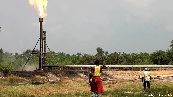 An oil pipeline in Nigeria