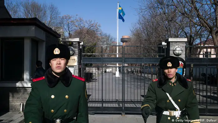 China nimmt schwedischen Menschenrechtsaktivisten fest - Botschaft von Schweden in Peking