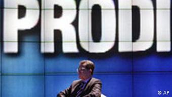 Romano Prodi in der Sendung Porta a Porta