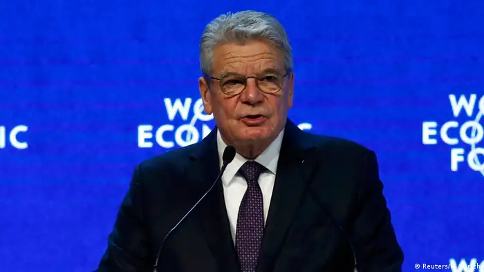 Schweiz Davos Weltwirtschaftsforum 2016 Joachim Gauck