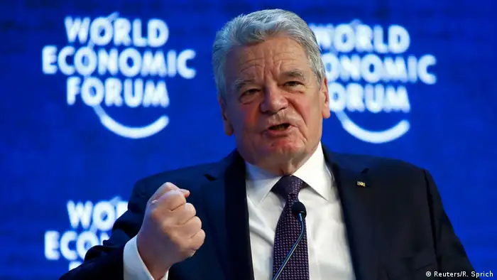 Schweiz Davos Weltwirtschaftsforum 2016 Joachim Gauck (Reuters/R. Sprich)