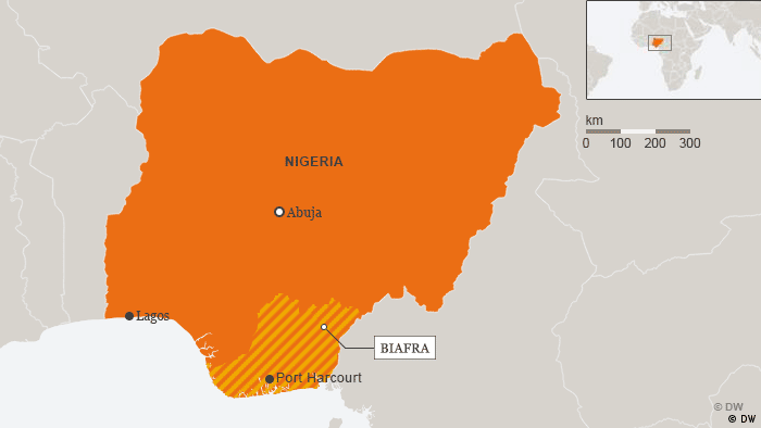 Biafra Nigeria map