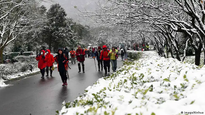 China Taiwan Kältewelle Wintereinbruch