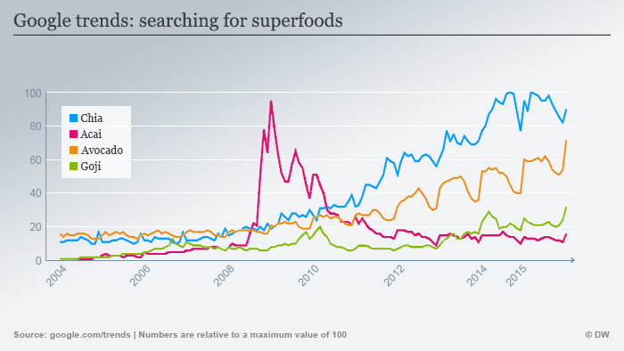 Infografik Google Trends Superfoods Englisch
