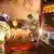 Brennende Autos am Rande der Pegida-Demonstration
