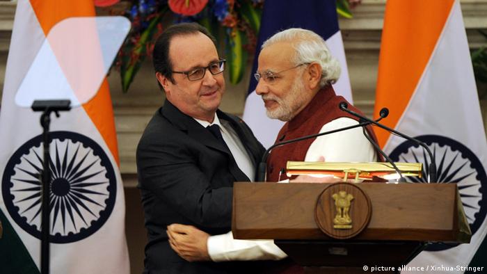 Hollande was the guest of honor at the Indian Republic Day, celebrated on January 26, 2016