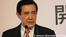 epa05128652 A picture made available on 27 January 2016 shows Taiwan President Ma Ying-jeou speaking at a forum in Taipei, Taiwan, 02 June 2015. On 27 January 2016, Taiwan's Presidential Office said that President Ma will fly to the Taiping Island (Itu Aba) - a Taiwan-held islet in the South China Sea - on 28 January 2016, if weather permits, to reassert territorial claims. The United States expressed disappointment at Ma's visit plans. Sonia Urbom, spokesperson for the American Inistitute in Taiwan (AIT), said 'We are disappointed that President Ma Ying-jeou plans to travel to Taiping Island. Such an action is extremely unhelpful and does not contribute to the peaceful resolution of disputes in the South China Sea. The U.S. urges Taiwan and all claimants to lower tensions, rather than taking actions that could raise them. We believe a reciprocal halt among all claimants to further land reclamation, construction of new facilities, and militarization of outposts would help to lower tensions and create space for peaceful resolution of disputes'. EPA/DAVID CHANG +++(c) dpa - Bildfunk+++ picture-alliance/dpa/D.Chang