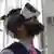 Man wearing VR glasses