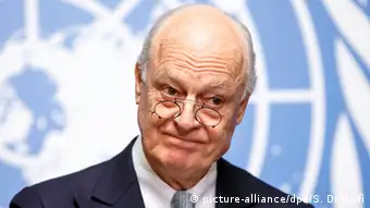 Genf Friedensverhandlungen zu Krieg in Syrien Staffan de Mistura