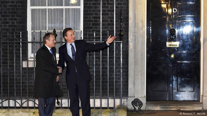 England EU Ratspräsident Tusk bei David Cameron