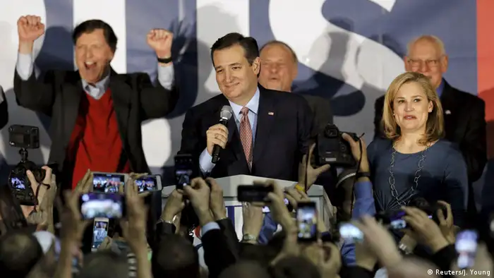 US Wahlen Parteikonferenz in Iowa Caucus Ted Cruz