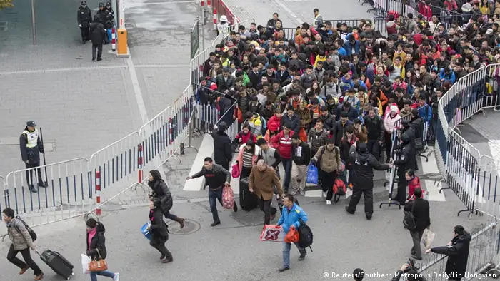 China Neujahr Völkerwanderung