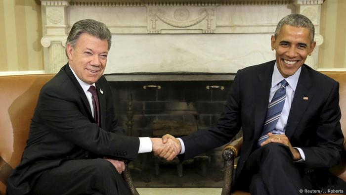 US Kolumbien Präsident Obama und Juan Manuel Santos Treffen