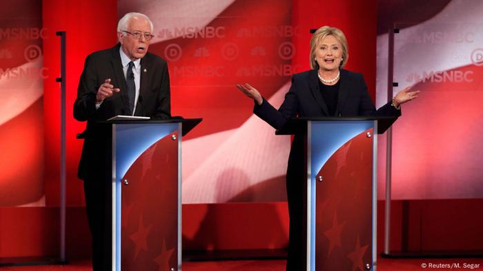 Bernie Sanders Hillary Clinton US Wahl Debatte