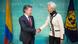 IMF Christine Lagarde und Kolumbiens Präsident Juan Manuel Santos IMF Christine Lagarde und Kolumbiens Präsident Juan Manuel Santos