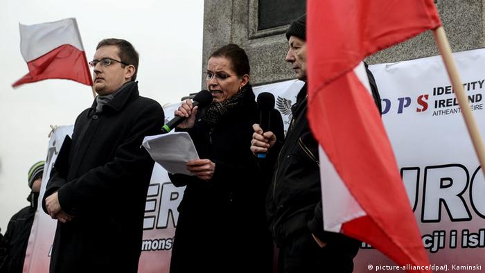 Pegida Demonstration in Warschau
