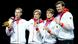 Florett Quartett Deutschland bei der Siegerehrung der Olympischen Spiele in London 2012 (Foto: Lars Baron/Getty Images) Florett Quartett Deutschland bei der Siegerehrung der Olympischen Spiele in London 2012 (Foto: Lars Baron/Getty Images)