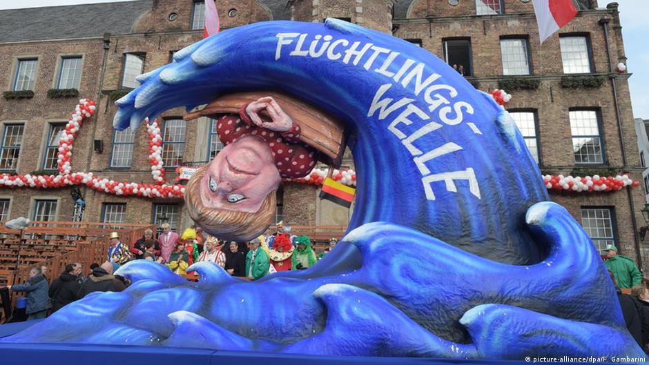 German Carnival Politically explosive parade floats All media