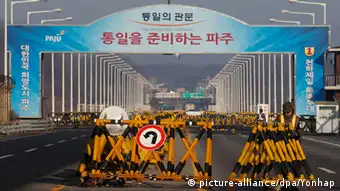 Südkorea gesperrte Zufahrt Grenze Nordkorea Kaesong