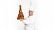 Bocuse shows off one of his gastronomic creations - conical, upside down, and about a half meter high. Bocuse shows off one of his gastronomic creations - conical, upside down, and about a half meter high.