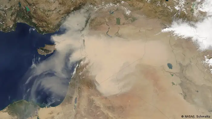 Sandsturm im Nahen Osten (Photo: NASA/J. Schmaltz)