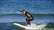 在朝鲜冲浪？