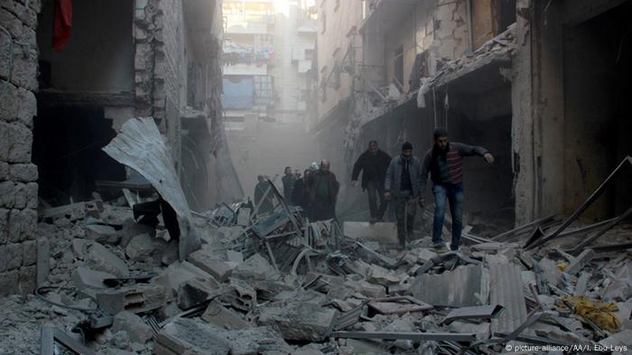 Syrien Aleppo Ruinen nach Bombardement Flüchtlinge