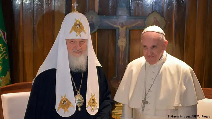 Patriarch Kirill und Papst Franziskus Kuba (Getty Images/AFP/A. Roque)