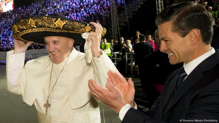 Mexiko Papst Franziskus & Präsident Enrique Pena Nieto