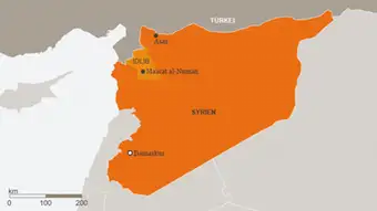 Karte Syrien Maarat al-Numan Deutsch