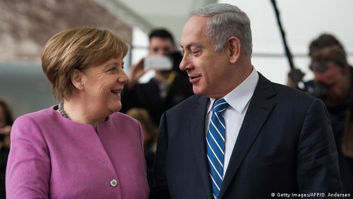 Merkel and Netanyahu in Berlin (Photo: Odd ANDERSEN/AFP/Getty Images)