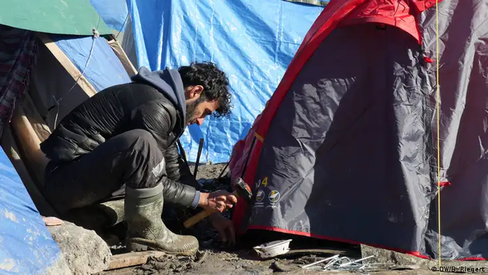 Flüchtlingslager Grande Synthe in Dunkerque (Foto: Bernd Riegert/DW)