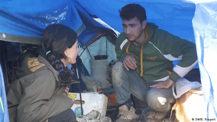 Flüchtlingslager Grande Synthe in Dunkerque (Foto: Bernd Riegert/DW)
