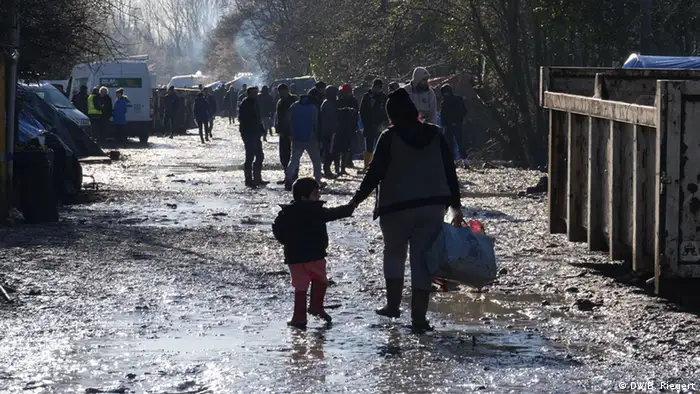 Flüchtlingslager Grande Synthe in Dunkerque (Foto: Bernd Riegert/DW)