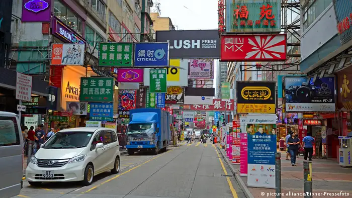 China Einkaufsviertel Mongkok in Kowloon
