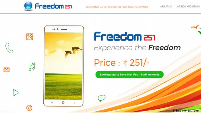 Screenshot freedom251.com