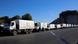 Syrien Damaskus Hilfskonvoi Roter Halbmond LKW Syrien Damaskus Hilfskonvoi Roter Halbmond LKW