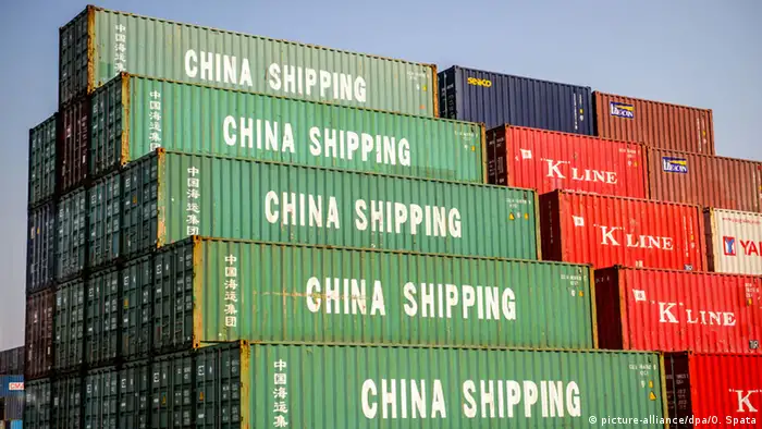 China Containerhafen Shanghai Container Wirtschaft Export