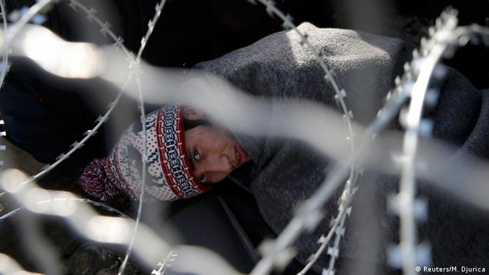 Griechenland Flüchtlinge am Grenzübergang in Idomeni